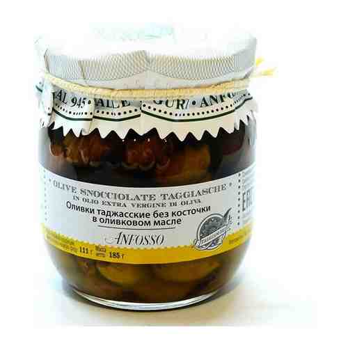 Anfosso Оливки таджасские в оливковом масле без косточки, 185 г арт. 656707037
