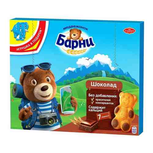Барни медвежонок пирожное бисквитное с шоколадной начинкой, 24 шт х30 г арт. 100742571796