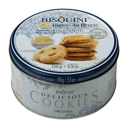 Bisquini Butter печенье сливочное 150 г жб арт. 650432044