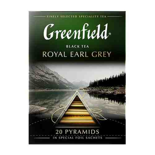 Чай черный GREENFIELD Royal Earl Grey в пирамидках, 20х1,8г арт. 152408012