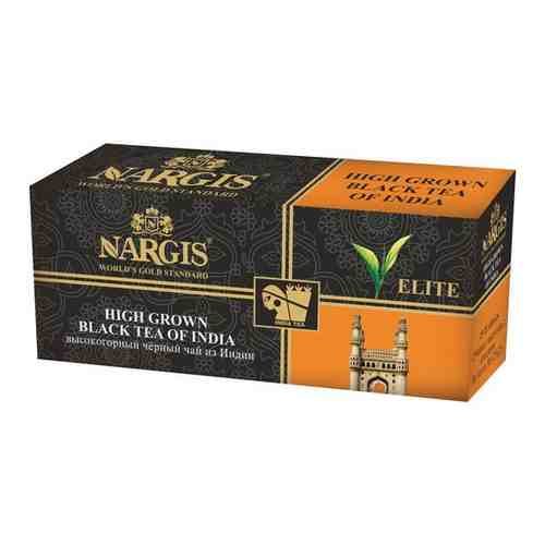 Чай Nargis в пакетиках чёрный Elite (Элит) 25 пакетиков по 2 гр. с ярлычком Индия арт. 101649718028
