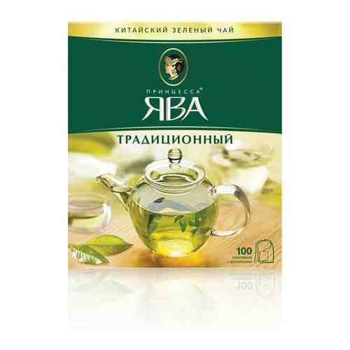 Чай принцесса ЯВА, зеленый, 100 пакетиков с ярлычками по 2 г, 0880-18 арт. 101469000016