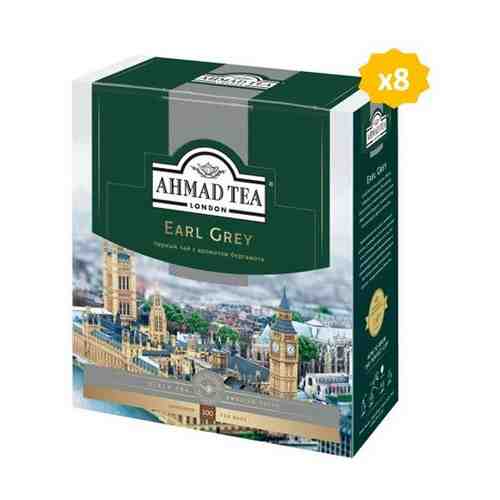 Чай в пакетиках Ахмад AHMAD TEA Эрл Грей, 8 упаковок по 100 пакетиков арт. 101306625594