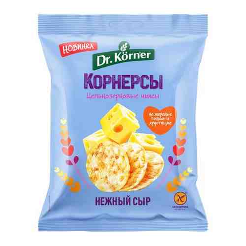 Чипсы Dr.Korner Цельнозерновые кукурузно-рисовые с сыром, 50 г арт. 100414413791