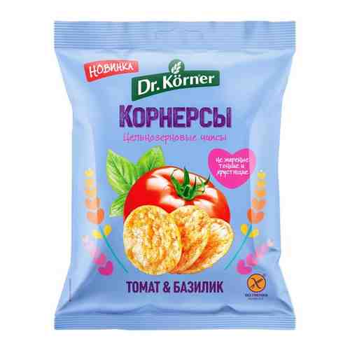 Чипсы Dr.Korner цельнозерновые кукурузно-рисовые с томатом и базиликом, 50 г арт. 100414411766