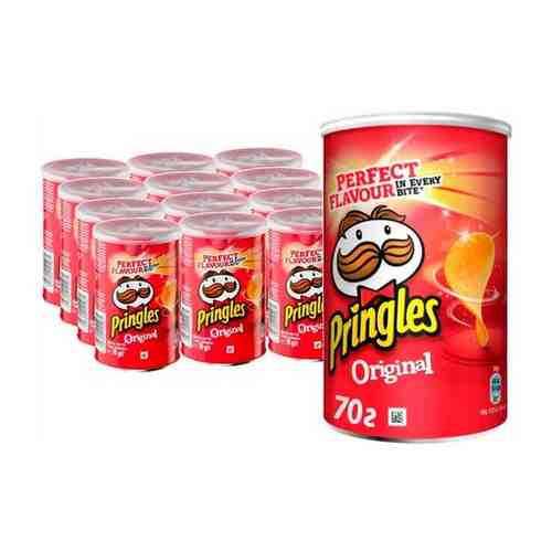 Чипсы Принглс Pringles картофельные, оригинал, 12 шт по 70 г арт. 101470046276