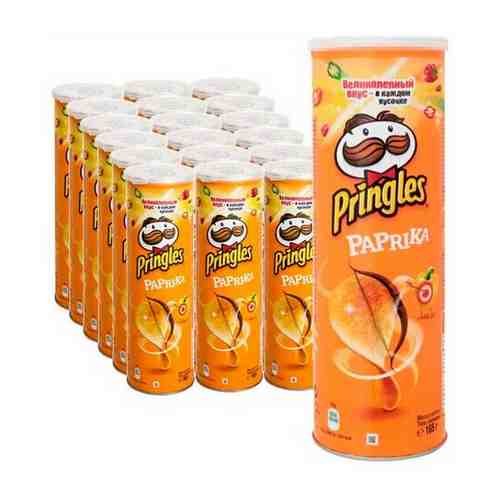 Чипсы Принглс Pringles картофельные, со вкусом паприки, 19 шт по 165 г арт. 101496110072