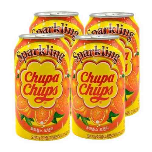 Chupa Chups Sparkling Напиток газированный Апельсин, 4 шт по 345мл арт. 101507511133