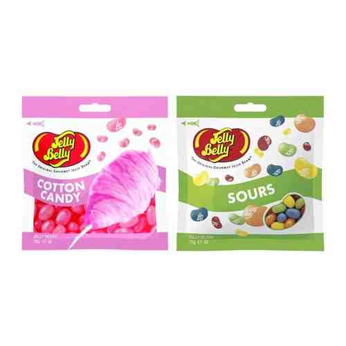 Драже Jelly Belly Sours, 70г, Cotton candy 70г. Набор 2 шт. арт. 101646651949