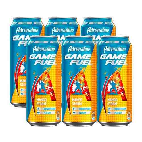 Энергетический напиток Adrenaline Rush Game Fuel Манго 6 шт по 0.449 л арт. 101339075725