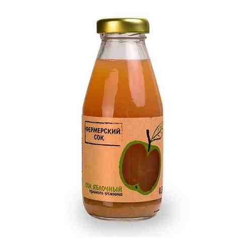 Фермерский сок Яблочный прямого отжима, фермерские продукты 0.3 л арт. 100754076741