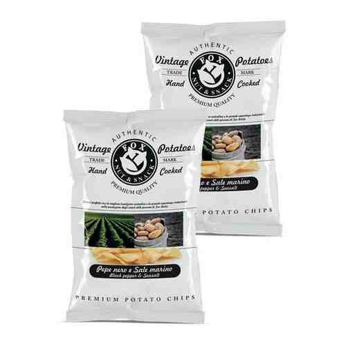 Fox Картофельные чипсы с черным перцем и морской солью 120гх2шт (Италия) арт. 101768707598