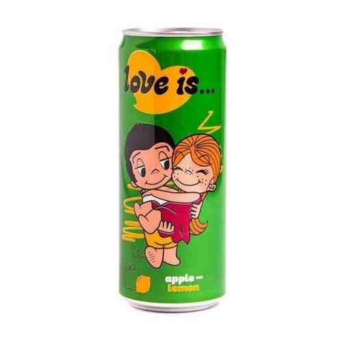Газированный безалкогольный напиток Love is со вкусом яблока и лимона, 330 мл арт. 101771957618