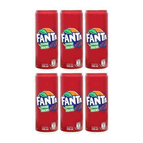Газированный напиток Fanta Xaxi со вкусом Голубики и Смородины / 6 банок по 330 мл. арт. 101379356779