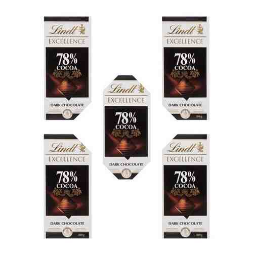 Горький шоколад Линдт, горький 78%, (5 шт. х 100 г.) арт. 101743794624