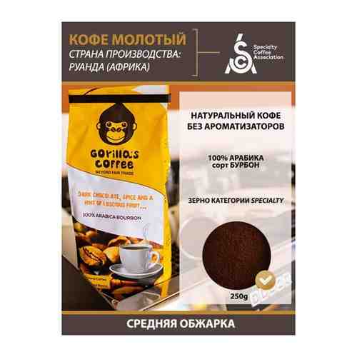 Кофе молотый Gorillas Coffee 100% ARABICA BOURBON средняя обжарка 250 гр. арт. 101717300003