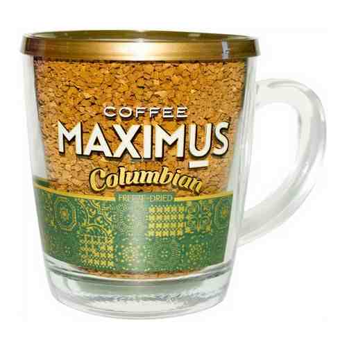 Кофе сублимированный Maximus / Максимус в стеклянной кружке 