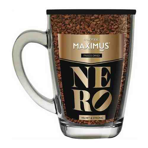 Кофе сублимированный в стеклянной кружке NERO ТМ Maximus 70 г, 2 уп арт. 101769609396