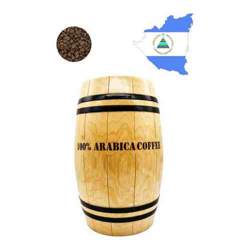 Кофе зерновой в подарочном бочонке Рокка Никарагуа Марагоджип (100% Арабика) 1 кг арт. 101581195490