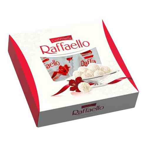 Конфеты Raffaello® с цельным миндальным орехом в кокосовой обсыпке, 240г, плоская арт. 154533477