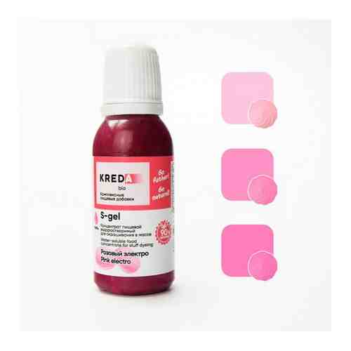 Краситель пищевой S-gel водорастворимый розовый электро, 20 мл арт. 101510922764