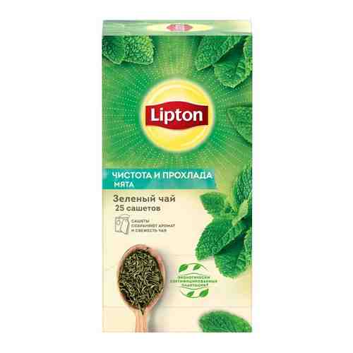 Lipton Чистота и Прохлада зеленый чай с мятой 25 пакетиков арт. 100913262748