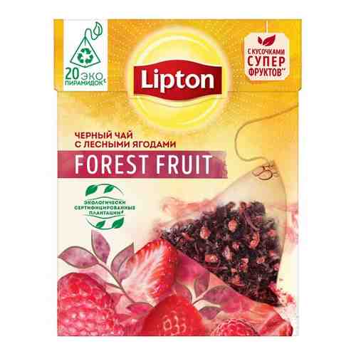 Lipton Forest Fruit черный чай в пирамидках с лесными ягодами 20 шт арт. 100416890631
