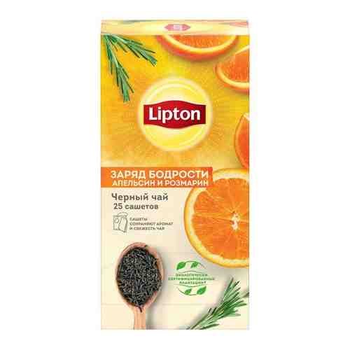 Lipton Заряд бодрости чай черный с апельсином и листьями розмарина 25 пакетиков арт. 100913246749