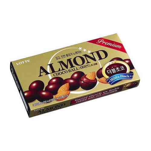 Lotte almond миндаль в молочном шоколаде, шоколадные шарики, 46 гр арт. 100853467058