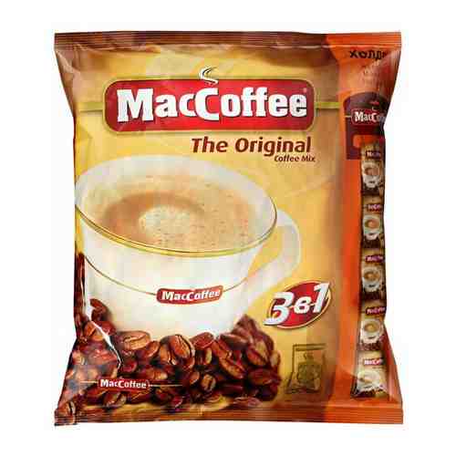 MacCoffee Original растворимый кофейный напиток 3 в 1, 100 пакетиков по 20 гр арт. 101469207364