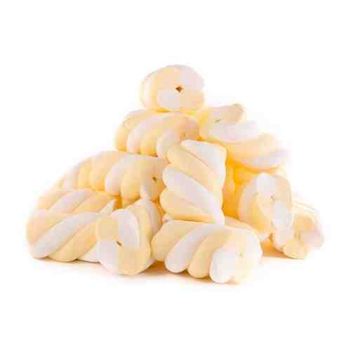 Маршмеллоу Косички бело-желтые со вкусом банана Bulgari 500 гр. арт. 101277035721