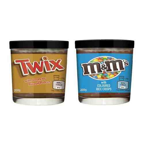 Набор шоколадных паст Twix + M&M's (2 шт. по 200 гр.) арт. 101280281995