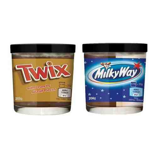 Набор шоколадных паст Twix + MilkyWay (2 шт. по 200 гр.) арт. 101092553389