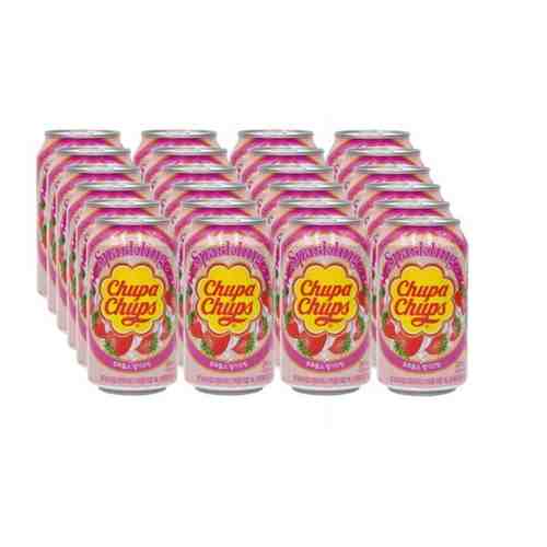 Напиток Chupa Chups Sparkling Strawberry 0.345л Упаковка 24 шт арт. 100940022739