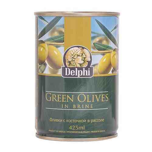 Оливки DELPHI с косточкой в рассоле Superior 261-290, 400г. арт. 834379621