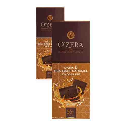 «OZera», горький шоколад Dark&Sea salt caramel, 2 упаковки по 90 г. арт. 101598088981