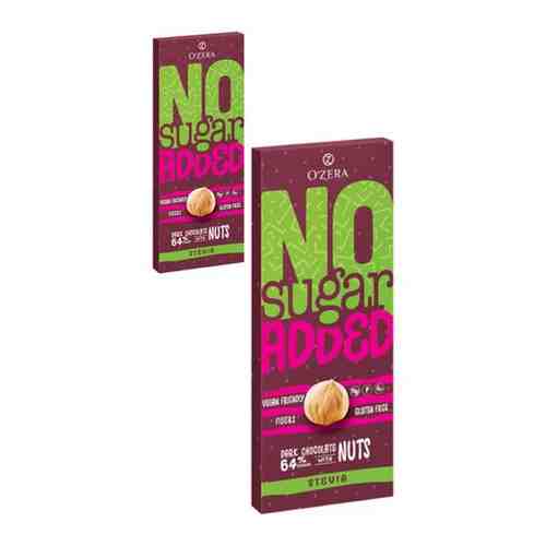 «OZera», горький шоколад No sugar added Dark&Nuts, 2 упаковки по 90 г. арт. 101598081898