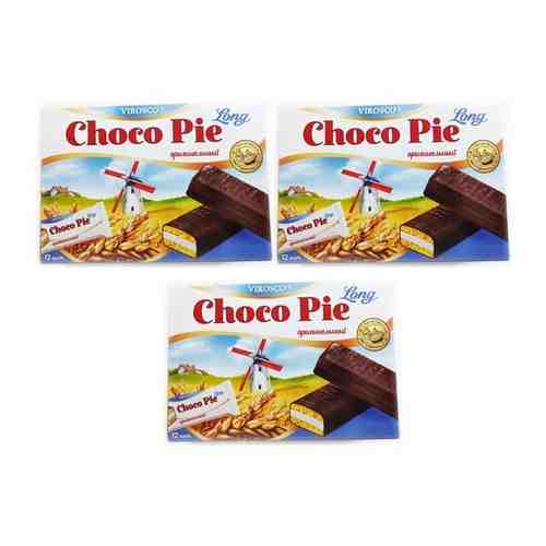Печенье Choco Pie Long Оригинальное Вироско (3 шт. по 216 г) арт. 101224600859