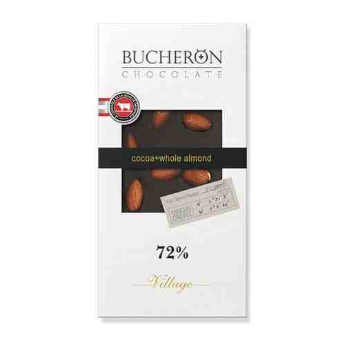 Шоколад BUCHERON VILLAGE 72% Горький с цельным миндалём, 100 гр. арт. 100421282780