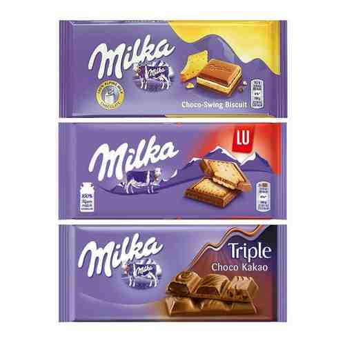 Шоколад Milka Cream & Biscuit + LU + Triple Cocoa (3 шт) арт. 101121152828