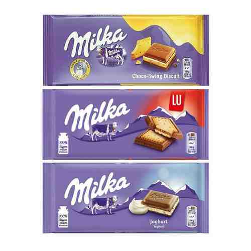 Шоколад Milka Cream & Biscuit + LU + Yoghurt (3 шт) арт. 101122155308