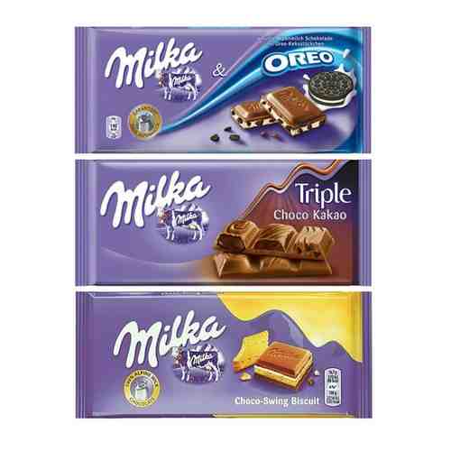 Шоколад Milka Oreo + Triple Cocoa + Cream & Biscuit (3 шт) арт. 101124795712