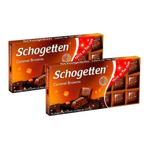 Шоколад Schogetten Caramel Brownie карамельное пирожное 100 гр. (2 шт.) арт. 101232641837