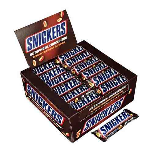 Snickers шоколадный батончик с жареным арахисом 50.5 г х 48 шт арт. 101543503868