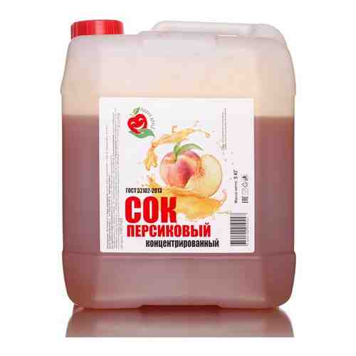 Сок концентрированный «Персиковый», кисл. 1,7% канистра 5 кг (Happy Apple) арт. 101763946318