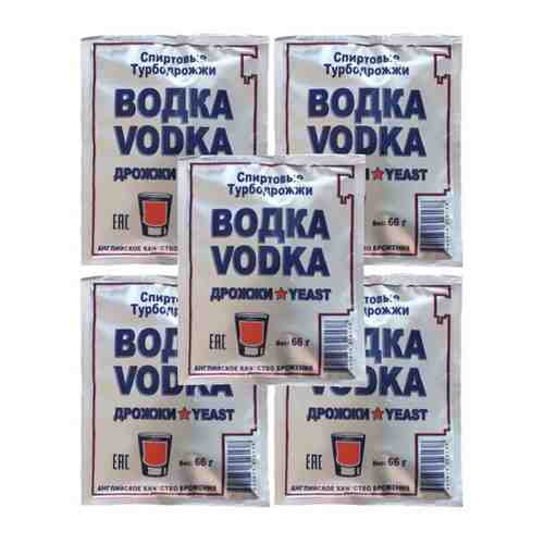 Спиртовые дрожжи Turbo Vodka, 66 г. Комплект 5 шт. арт. 101670672103