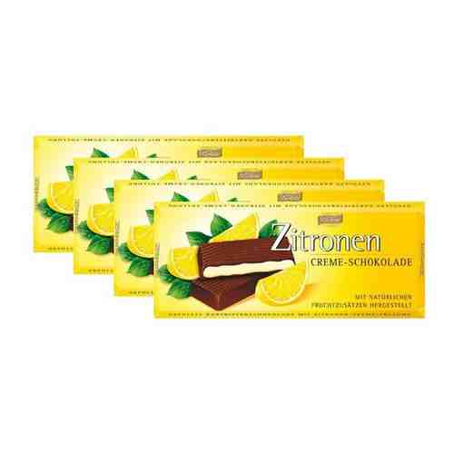Темный шоколад BOHME с лимонной начинкой (62%), 4шт x 100г арт. 101259544846