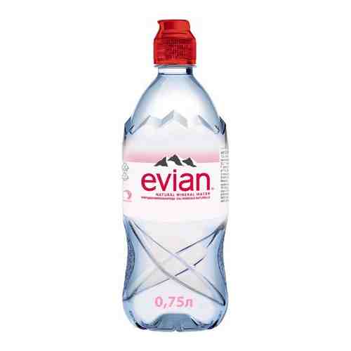 Вода минеральная Evian негазированная, спорт ПЭТ, 6 шт. по 0.75 л арт. 100777867826