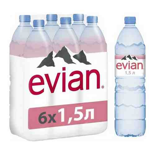 Вода минеральная природная Evian (Эвиан) 1,5 л х 6 шт, негазированная, пэт арт. 101333053670