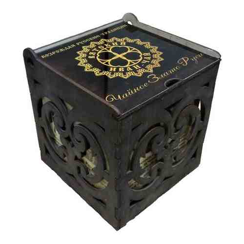 Вятский иван-чай Чайное Злато Руси Подарочный деревянный куб, 500 г, 1 уп. арт. 100941475517